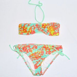 NWOT Hurley Mango Bandeau Bikini Bathing Suit - Size 14 (Host Pick) 🌸